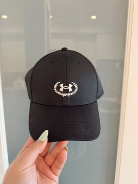 Under Armour Black Baseball Hat with White Laurel Emblem